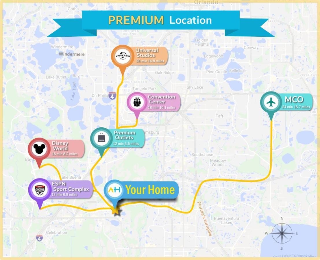 Homey 2Br Condo With 2 Clubhouses & Waterpark Kissimmee Eksteriør bilde